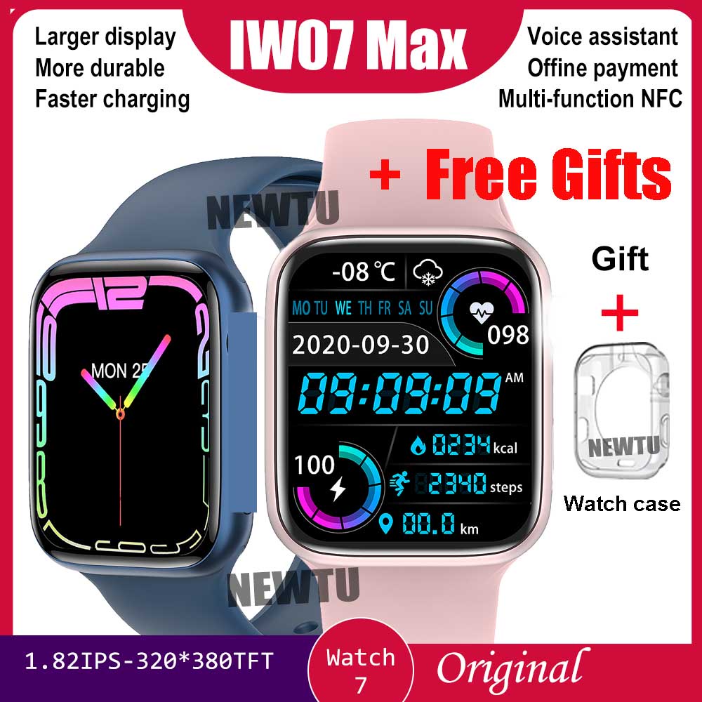 Đồng Hồ Thông Minh 2022 IWO7 Max Màn Hình Lớn 1.82'' Có Chức Năng Đếm Bước/GPS/Đếm/Đếm Nhạc