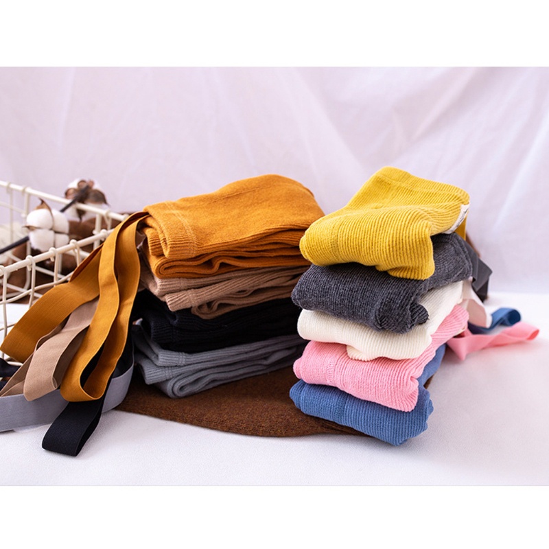 Quần Tất Cotton Màu Trơn Dễ Thương Cho Bé Gái