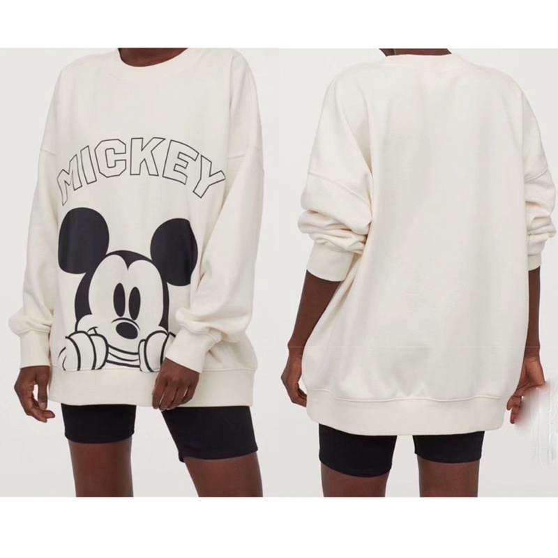 Áo nỉ sweater (ảnh thật, video). Áo sweater form rộng hình mickey cho nữ Zara tuồn | BigBuy360 - bigbuy360.vn