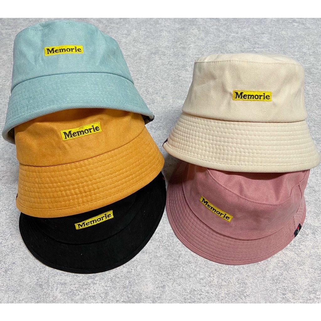 Mũ bucket vành cụp thêu chữ memori chất nỉ nhung cao cấp dành cho nam nữ phong cách unisex-BALOHA