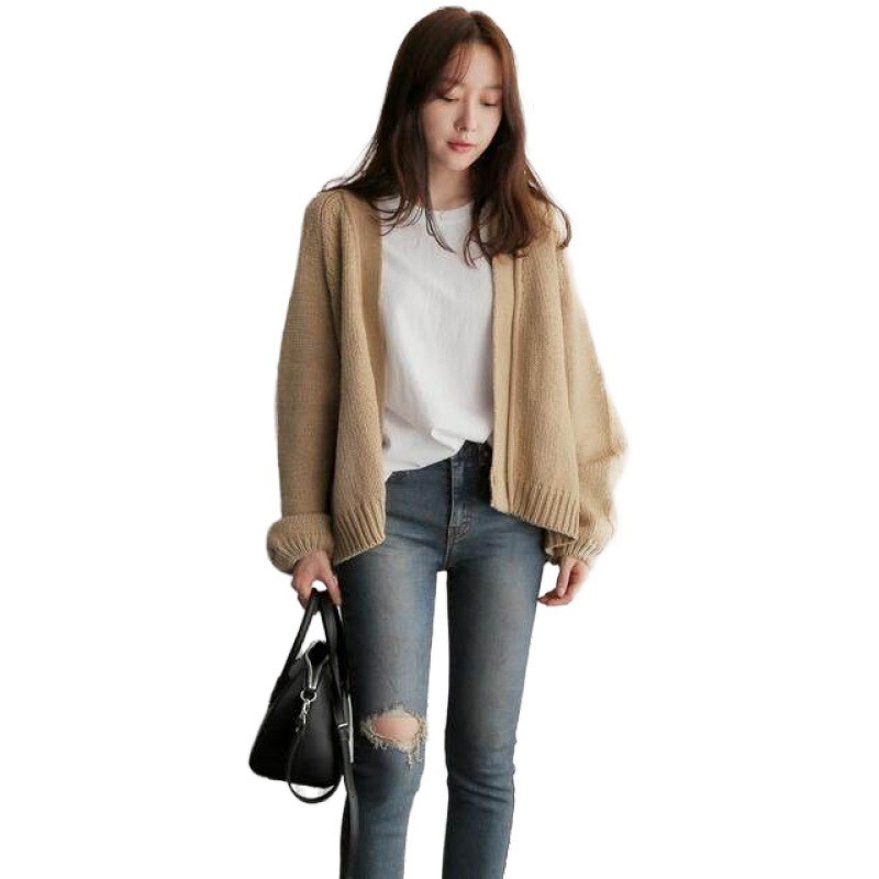 Áo Len Cardigan Nữ,Áo Cardigan Len Dáng Rộng Phong Cách Hàn Quốc | BigBuy360 - bigbuy360.vn