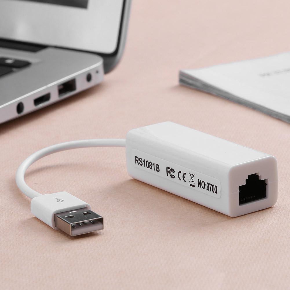 Đầu chuyển đổi mạng LAN Ethernet từ cổng USB 2.0 sang RJ45 10/100Mbps kèm phụ kiện cho máy tính