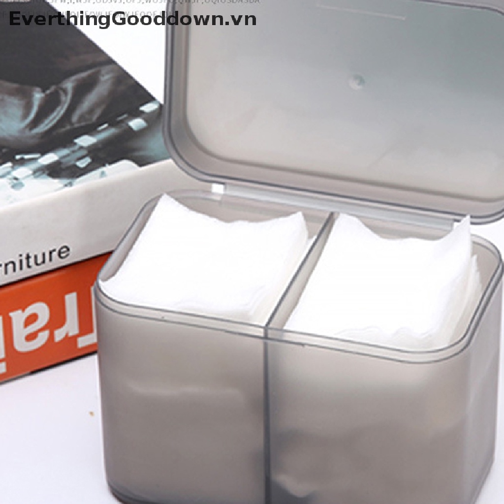 Everthinggood Hộp Đựng Bông Tẩy Trang Hai Ngăn Tiện Lợi