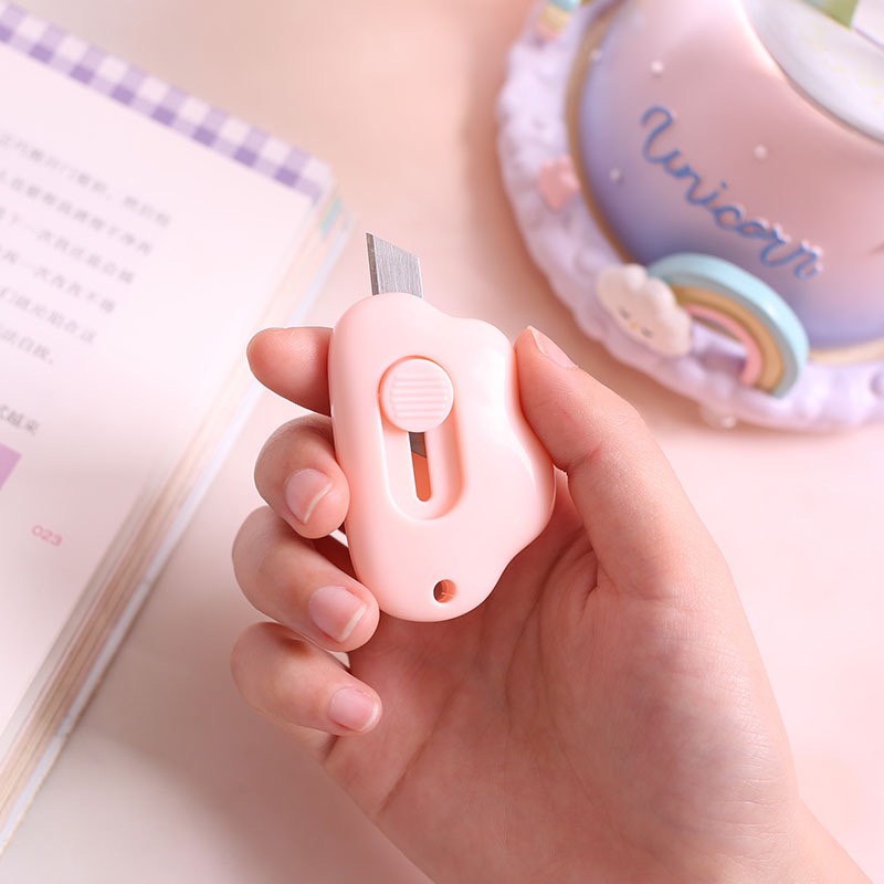 Dao Rọc Giấy Mini Hình Đám Mây Cute Xinh Xắn Dao Dọc Giấy Khui Hàng Unboxing Chân Thú Ngộ Nghĩnh