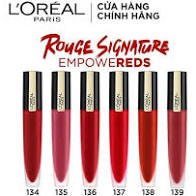 Son Kem Lì Nhẹ Môi  L'Oréal Paris Rouge Signature Chính hãng- Date 2022