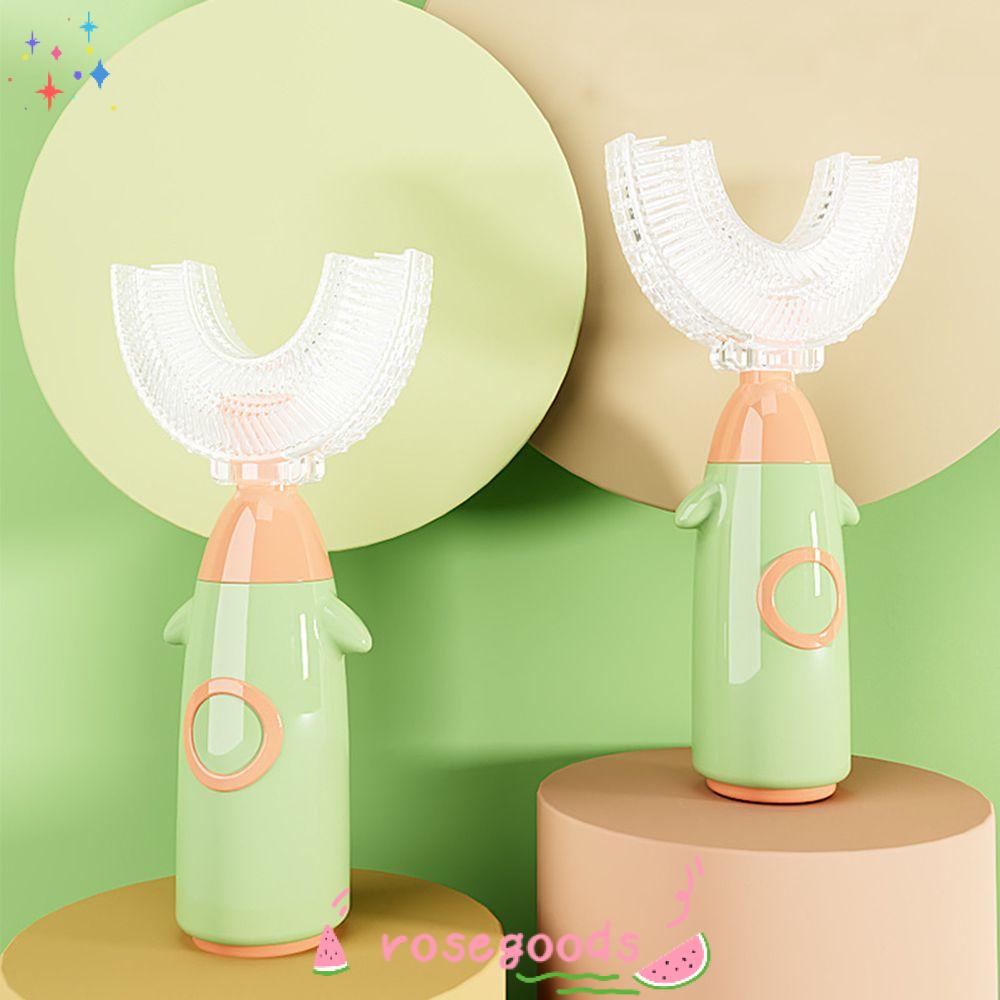 Bàn Chải Đánh Răng Silicone Mềm Mại Hình Chữ U Nhiều Màu Sắc Dành Cho Trẻ Em 1-12 Tuổi