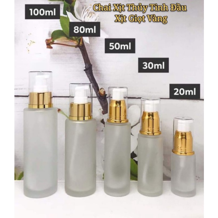 CHAI XỊT THỦY TINH 20ml - 30ml - 50ml - 80ml - 100ml