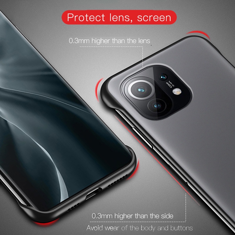 Ốp Điện Thoại Siêu Mỏng Không Khung Chống Sốc Cho Xiaomi 12 12X Mi 12S Pro Mi 11 Pro Xiaomi 12S ultra Mi 10 Pro 10S
