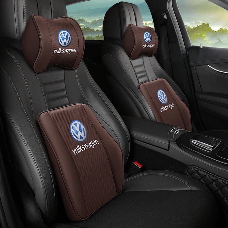 Automotive Waist Cushion Neck Pillow Lumbar Support Pillow Waist Pad Back Cushion Memory Foam Headrest Lumbar Support Set Backrest Pillow Car Supplies BmJk