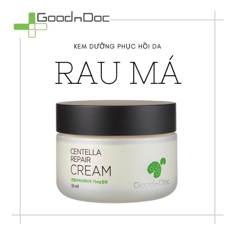 Kem dưỡng rau má Goodndoc  Centellia Repair Cream 50ml