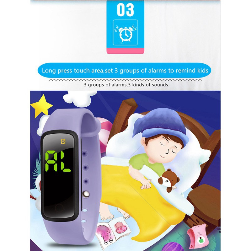 Potty Training Watch - Water Resistant Baby Reminder Timer - Urinal Trainer -LED Display, 9 Loop Songs - Black