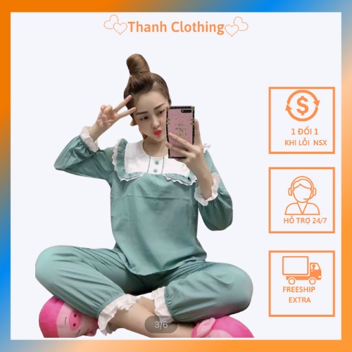 Bộ lụa đũi sau sinh Thanh Clothing, bộ dài cho bé ti siêu đẹp freesize dưới 65kg