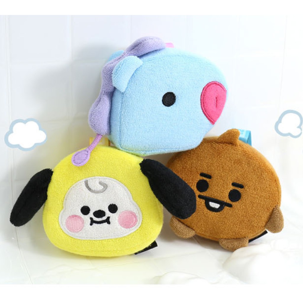 Bông tắm tạo bọt biển BT21 Baby Shower Sponge Bath