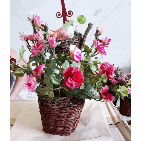 Hoa Giả, Lẳng Hoa Hồng Và Tổ Chim Cao Cấp