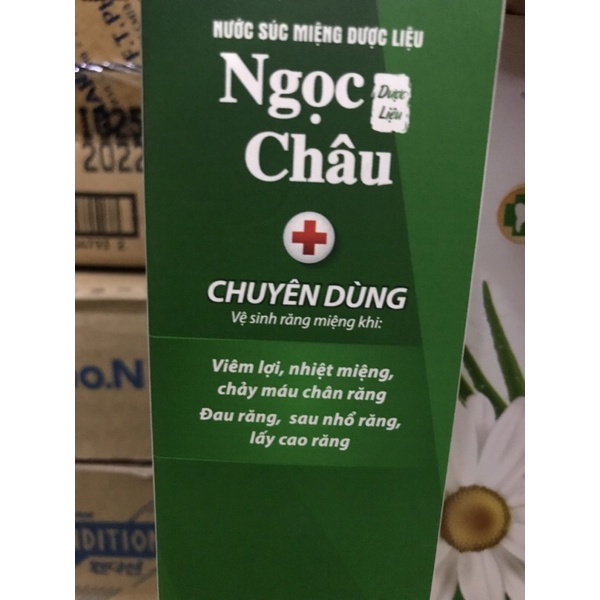 Nước Súc Miệng Dược Liệu Ngọc Châu - phòng ngừa hiệu quả các bệnh: nhiệt miệng, viêm lợi, đau răng, chảy máu chân răng.