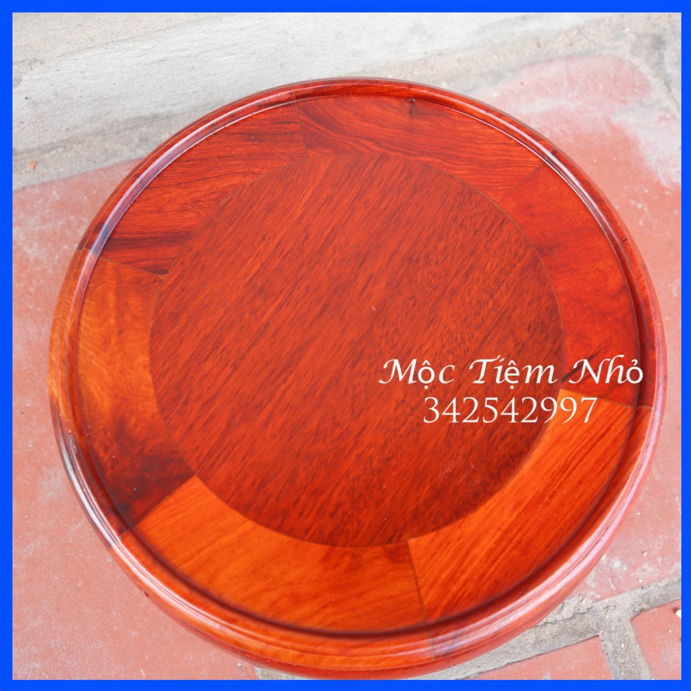 Kỷ tròn đôn chân tròn,đế kê bát hương Cao 9cm gỗ hương