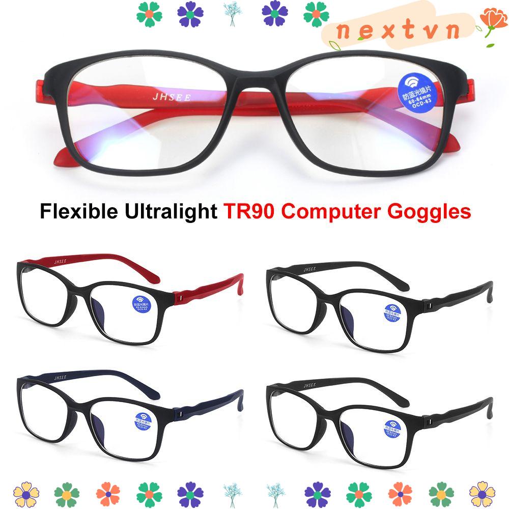 Kính Đọc Sách TR90 Tròng Phẳng Mềm Dẻo Siêu Nhẹ Chống Tia UV400 Và Tia Sáng Xanh Dương Cho Nam Và Nữ
