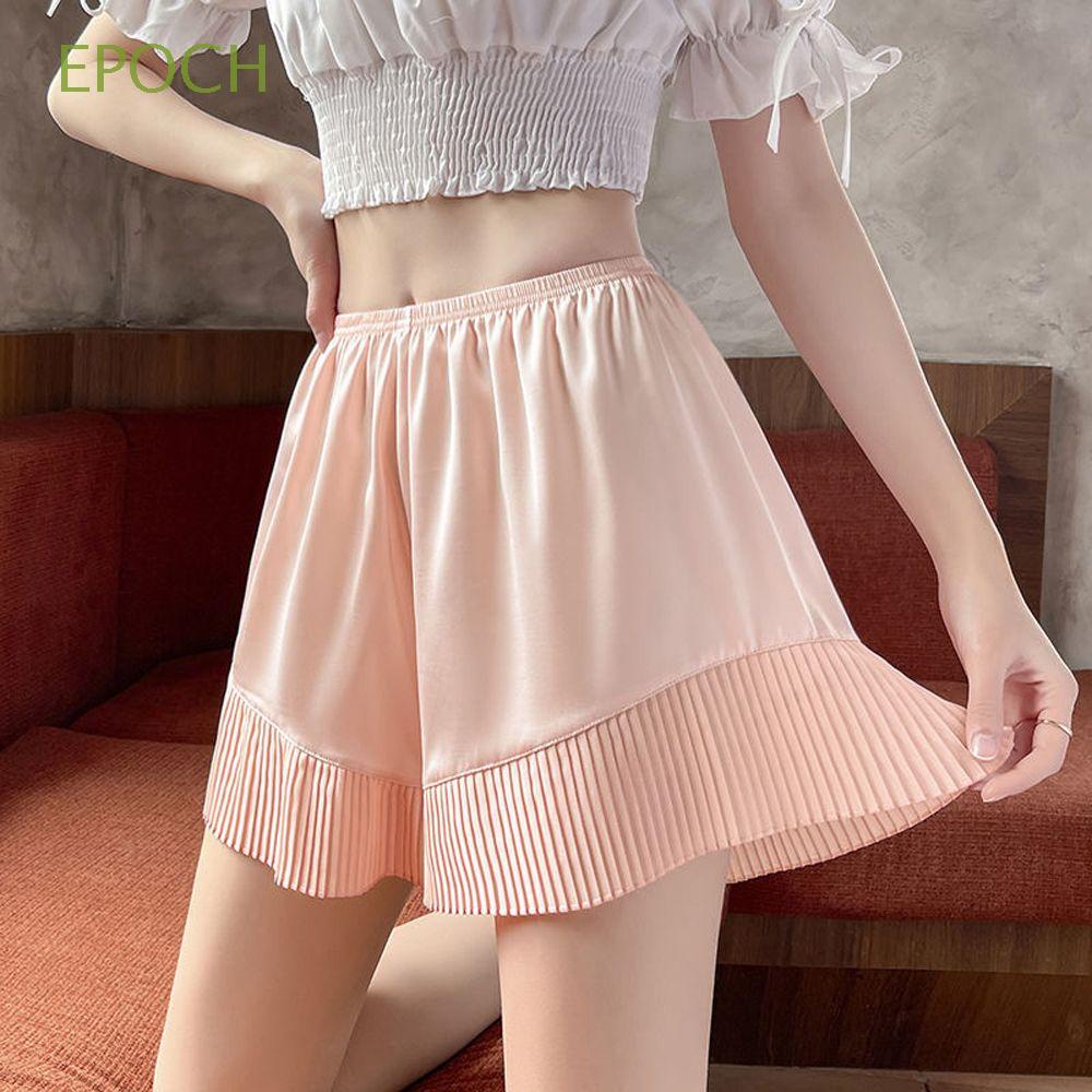 Epoch Quần Lót Lụa Không Đường May Màu Trơn Lưng Vừa Thời Trang Mùa Hè Cho Nữ