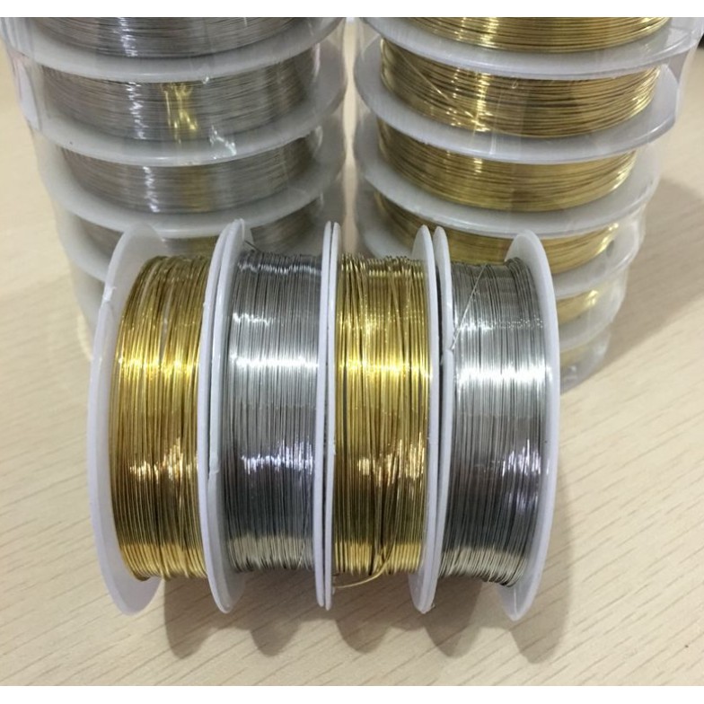 Cuộn Dây Đồng Màu Vàng/Bạc Dùng Làm Trang Sức Diy