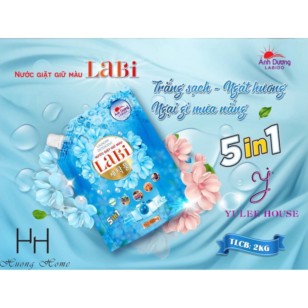NƯỚC GIẶT XẢ LABI ÁNH DƯƠNG - NƯỚC LÀM THƠM QUẦN ÁO CAO CẤP DẠNG TÚI 2KG