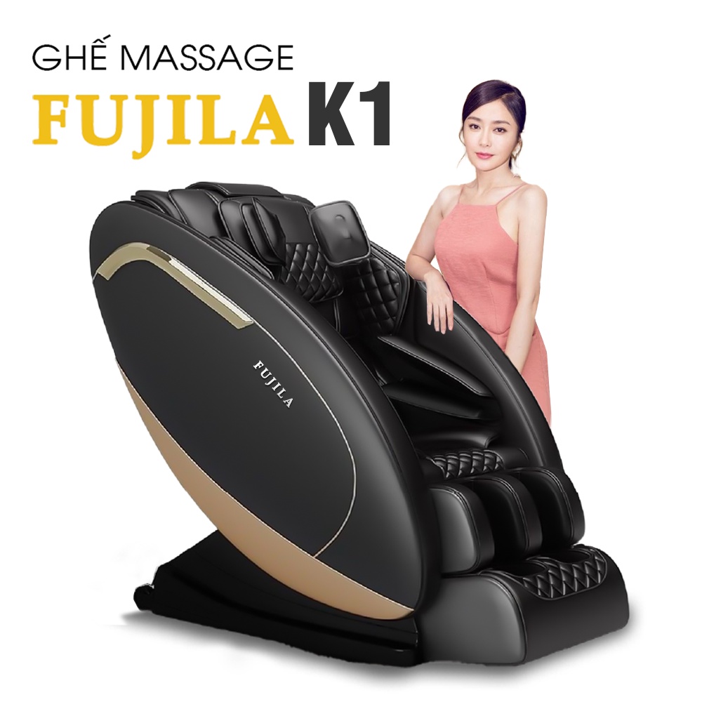 Ghế massage toàn thân FUJILA K1 - Có loa bluetooth nghe nhạc  - Nhiệt hồng ngoại toàn thân - Bảo hành 6 năm