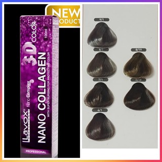 "[TONE MÀU KHÓI 6/19..-9/1]Thuốc nhuộm 3D Nano  Collagen Lavox 100ml"