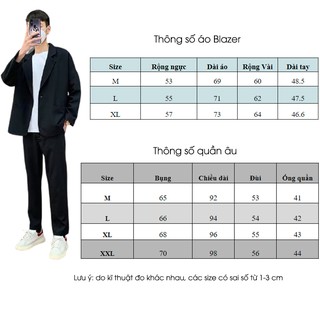 ( SLN 9 ) ( SLN 8 ) Set Blazer Nam, Áo Blazer Kèm Quần Âu Nam phong cách Hàn Quốc SET2