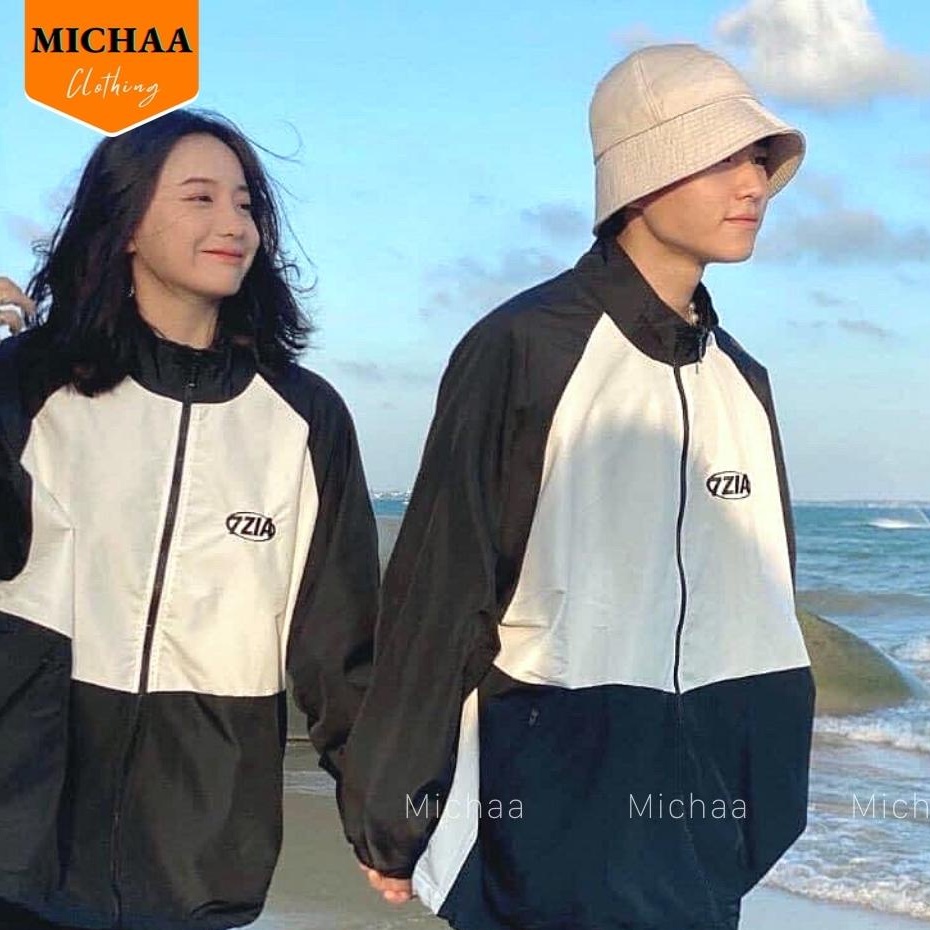 Áo Khoác Dù 7ZIA TMS LOGO MIDSIDE Nam Nữ Ulzzang Unisex Form Rộng Bomber 7zia Jacket - - MICHAA