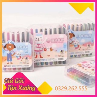 (Siêu Sale)  Bút sáp màu bọc nhựa vặn 24 màu 18 màu và 12 màu hàng đẹp BC601