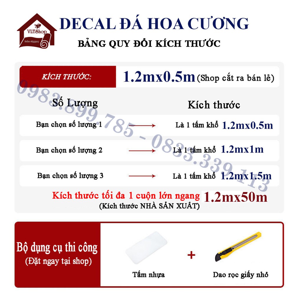 Giấy dán tường giả đá hoa cương màu trắng, khổ 1,2m có sẵn keo