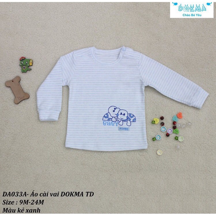 Dokma - Áo cotton nỉ cho bé (9-24m) DA033A