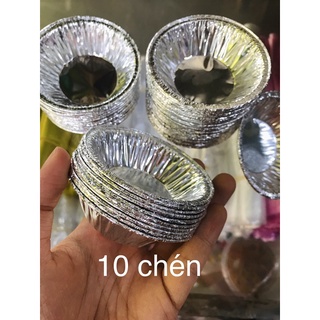 [Q11] Set 10 - 50 Chén Giấy Bạc( nướng tart trứng, bánh, hàu ,ốc)