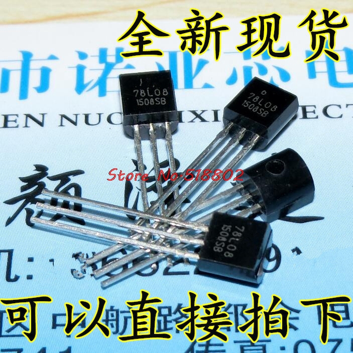 100 Cái / lốc 78l08 to92 78l08 TO-92 l78l08 Bộ Điều Chỉnh Voltase IC