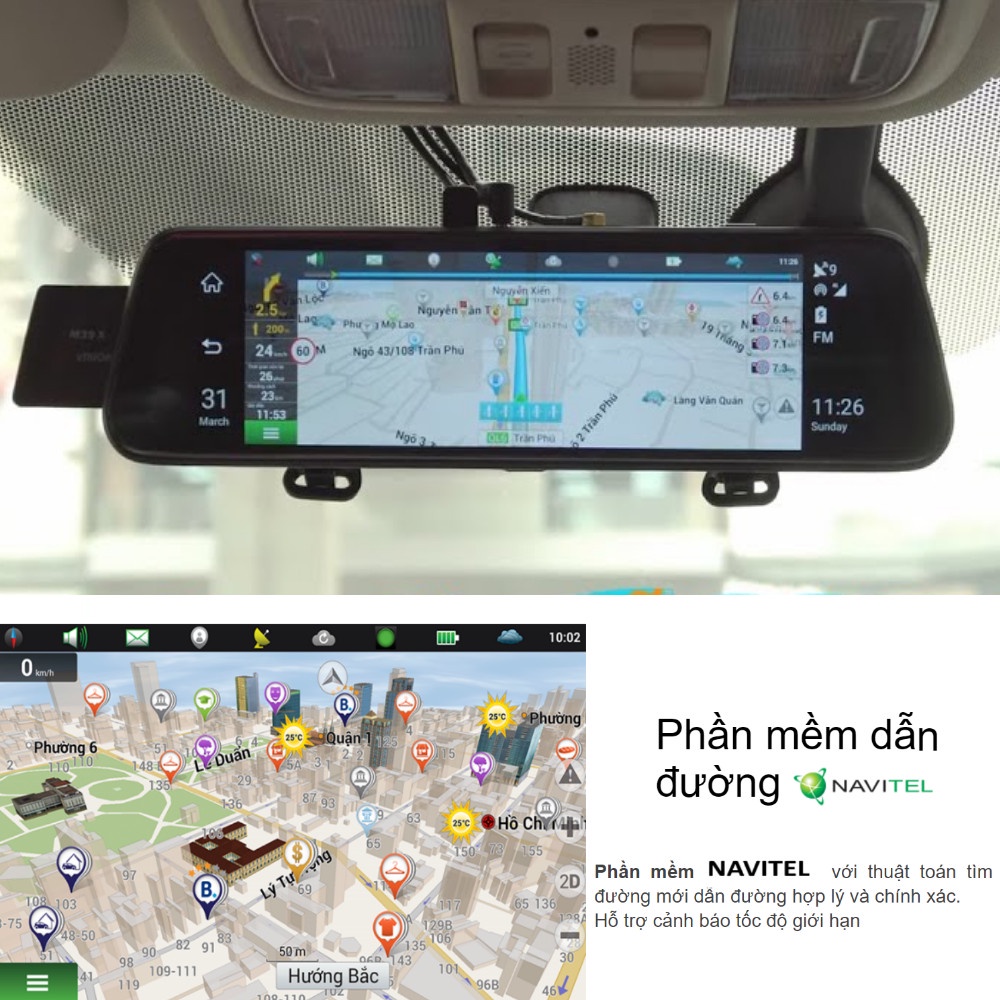 Camera Hành Trình Webvision M39X - Bản Quyền Vietmap S1 - Bản Quyền Navitel - Wifi 4G - Giám Sát Từ Xa - ADAS