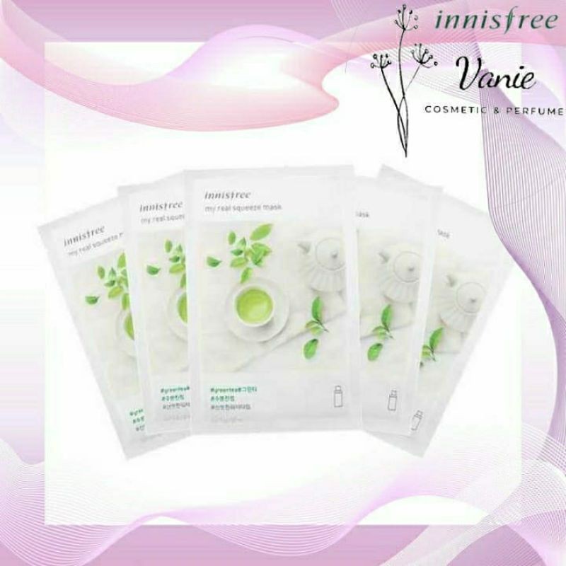MẶT NẠ GIẤY INNISFREE MY REAL SQUEEZE MASK TRÀ XANH