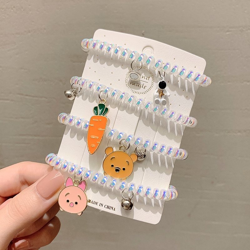 Set 2 Vòng Tay Dây Co Giãn Mặt Nam Châm Họa Tiết Hoạt Hình Đơn Giản Dành Cho Cặp Đôi