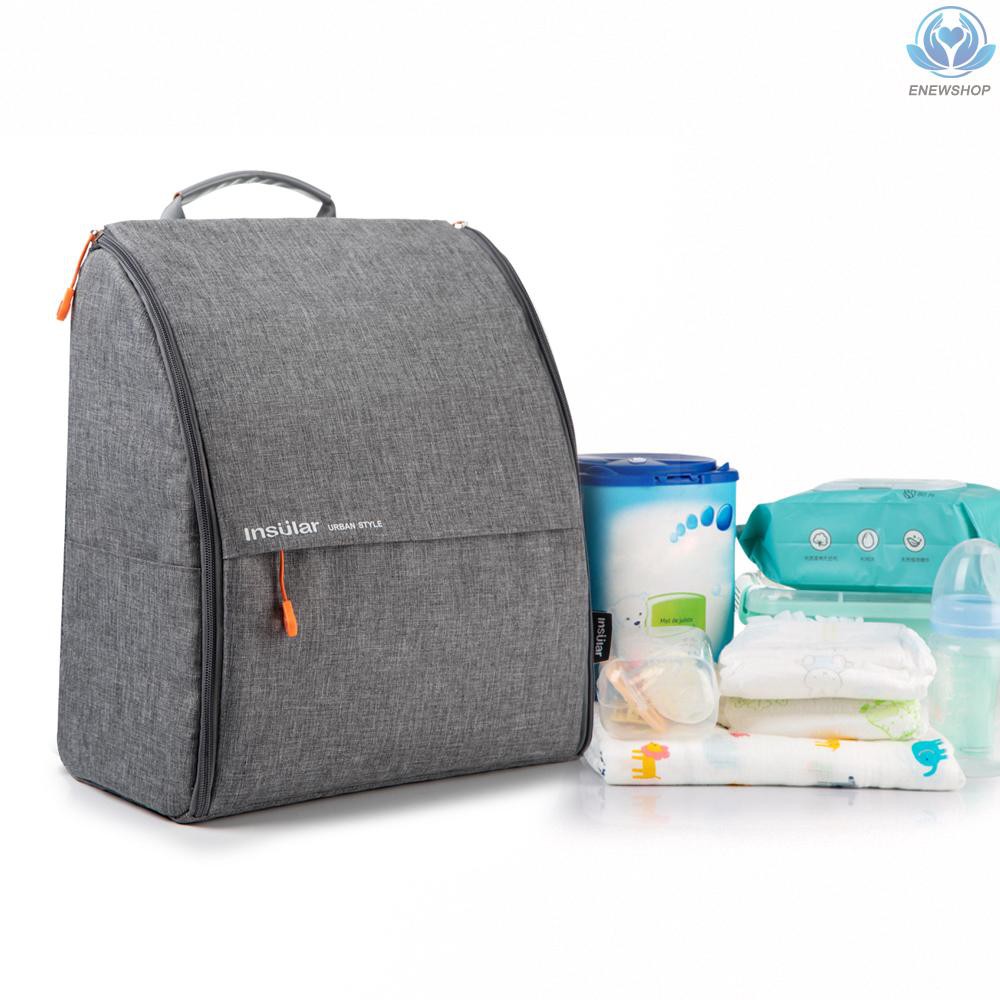 ♥♥enew~Insular Unisex Polyester Large Mommy Daddy Backpack Baby Clothes Diaper Nappy Milk Powder Bottle Travelling Storage Bag with Stroller Straps Changing Mat Wet Bag--Blue