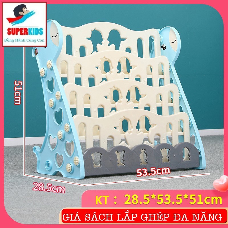 GIÁ SÁCH LẮP GHÉP ĐA NĂNG 4 TẦNG - HÀNG CAO CẤP