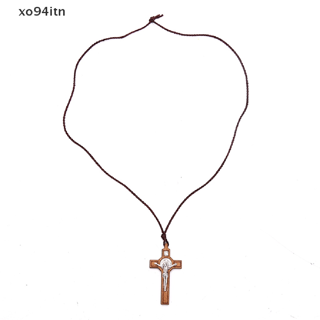 Vòng cổ mặt gỗ hình thánh giá phong cách cổ điển chất lượng