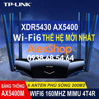 🔥10.10🔥Phát WiFi6 Thông Minh TPlink XDR5430 AX5400 6 Râu Nhà Diện Rộng Công Suất Cao 200Users - CPU 1.5Ghz Ram 256M