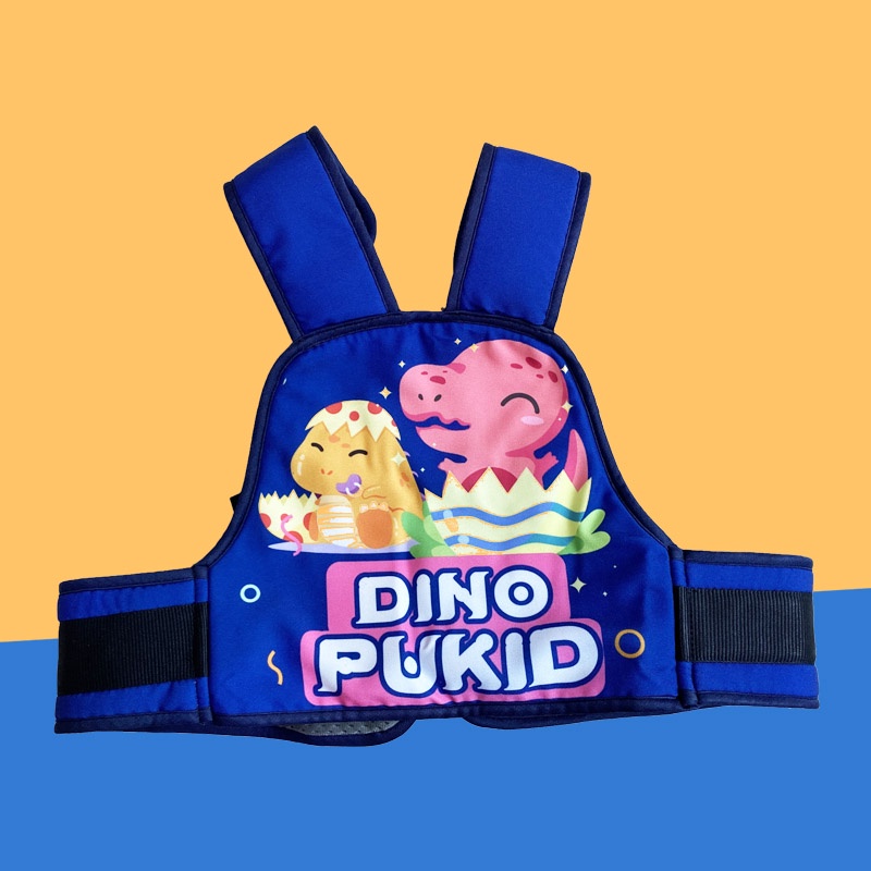 Đai đi xe máy an toàn cao cấp hình khủng long đeo vai, thắt lưng, đai ngực cho bé 1-10 tuổi