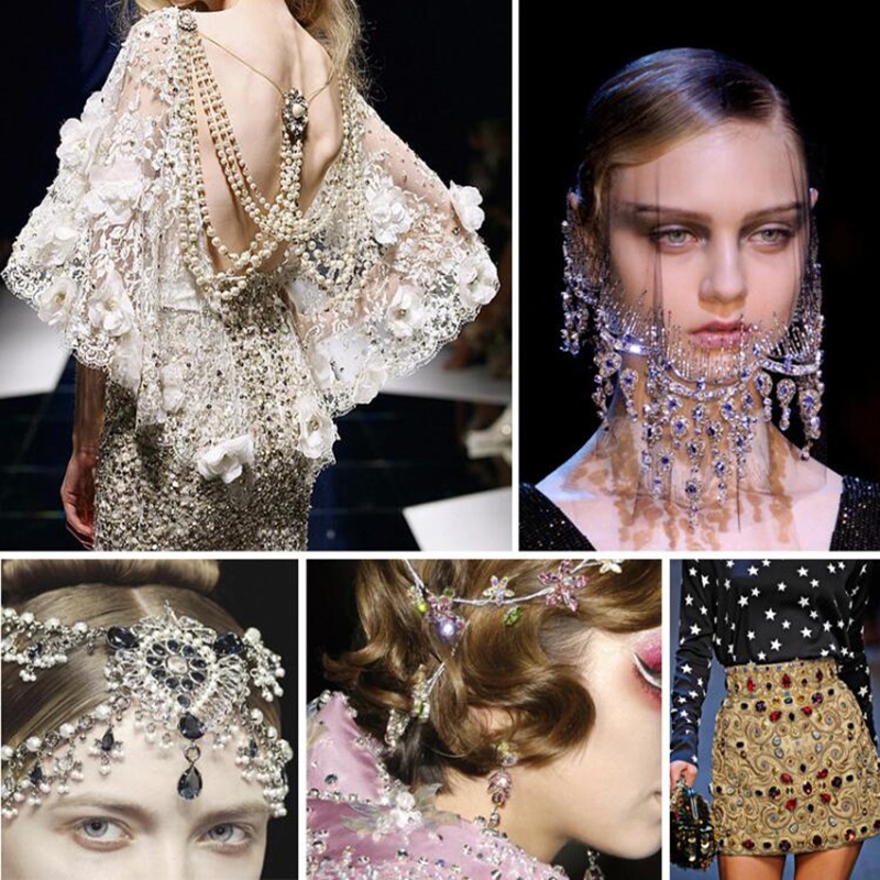 Set 10 / 50 Khóa Cài Kính Đính Đá Nhiều Màu Sắc Dùng May Vá Quần Áo DIY