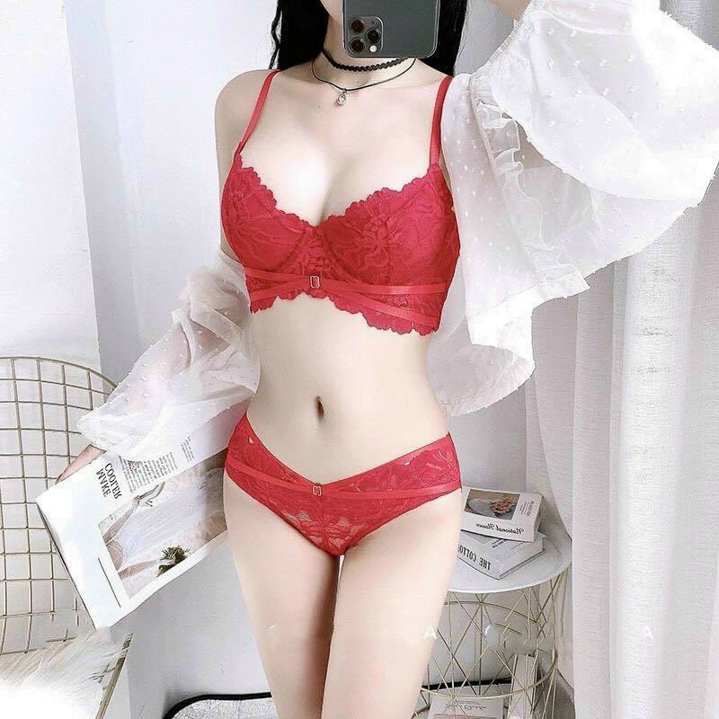 [Ảnh Shop chụp] Set Bộ ĐỒ LÓT CÓ GỌNG MÚT MỎNG DÂY ĐAN CHÉO 2012 | BigBuy360 - bigbuy360.vn