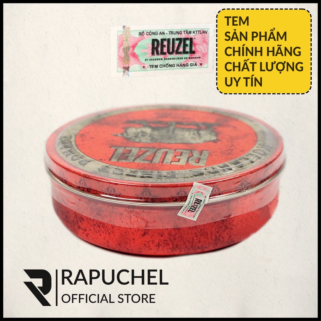 Sáp vuốt tóc nam Reuzel Red Pomade chính hãng gốc dầu giữ nếp cao cấp Rapuchel Store RR01