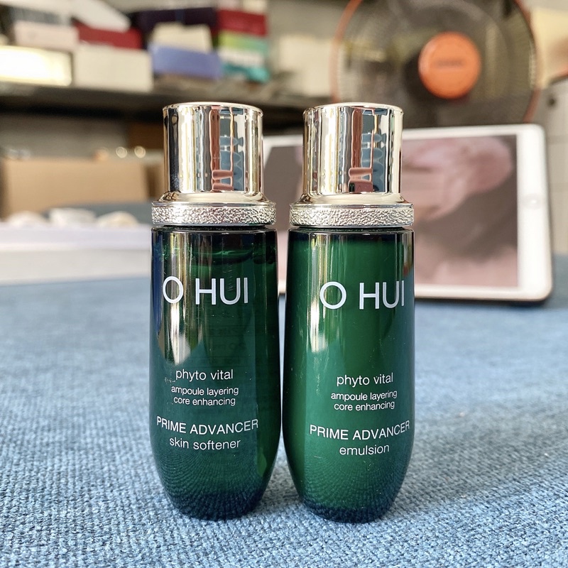 Nước hoa hồng + Sữa dưỡng chống lão hoá giảm nếp nhăn Ohui Prime Advanced 20ml + 20ml