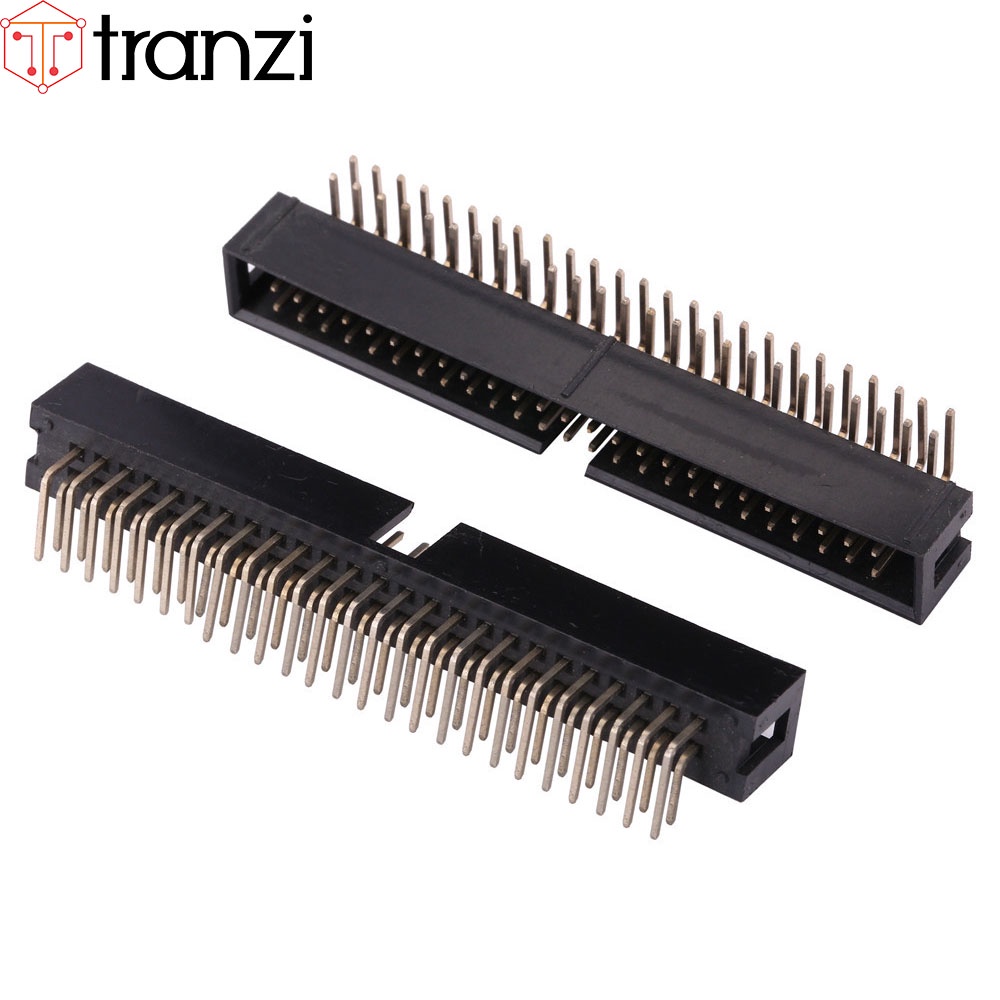 Giắc cắm header 2.54mm IDE IDC DC3 2x25P chân cắm cong đen - túi 5 cái