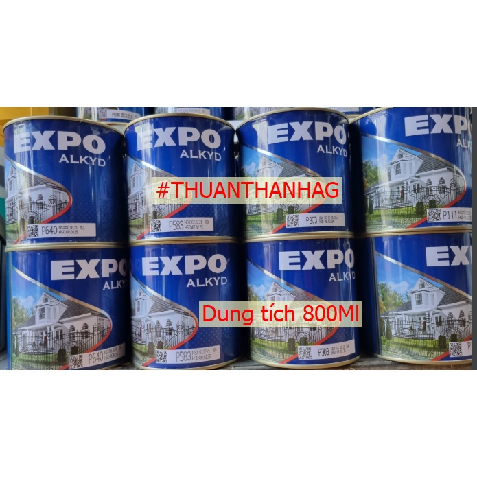 Sơn Sắt, Gỗ Cao Cấp Expo Alkyd, dầu Alkyd bóng, đủ màu sắc, Trọng lượng 375ml, 800ml