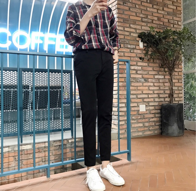 [Mã FATHANG5 giảm 10K đơn 50K] Quần Tây Baggy unisex HOMIES SAIGON, quần âu dáng skinny Hot trend dáng dài trơn basic