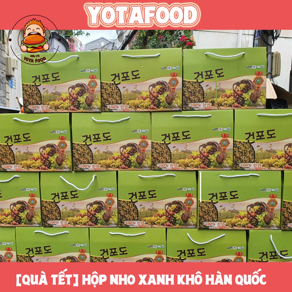 [ Quà Tết ] Hộp Nho Xanh Khô Hàn Quốc phù hợp tặng,biếu,trưng bày ngày Tết | Yotafood | WebRaoVat - webraovat.net.vn