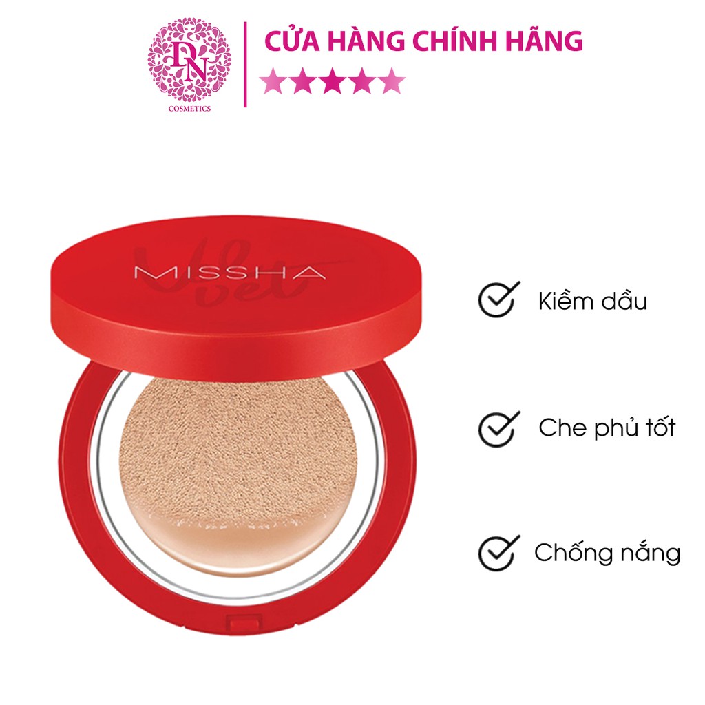 Phấn nước chống nắng che phủ tốt Missha Đỏ Velvet Finish Cushion Hàn Quốc SPF50+ PA+++ 15g